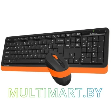 Комплект клавиатура + мышь A4Tech Fstyler FG1010 (черный/оранжевый) картинка 3